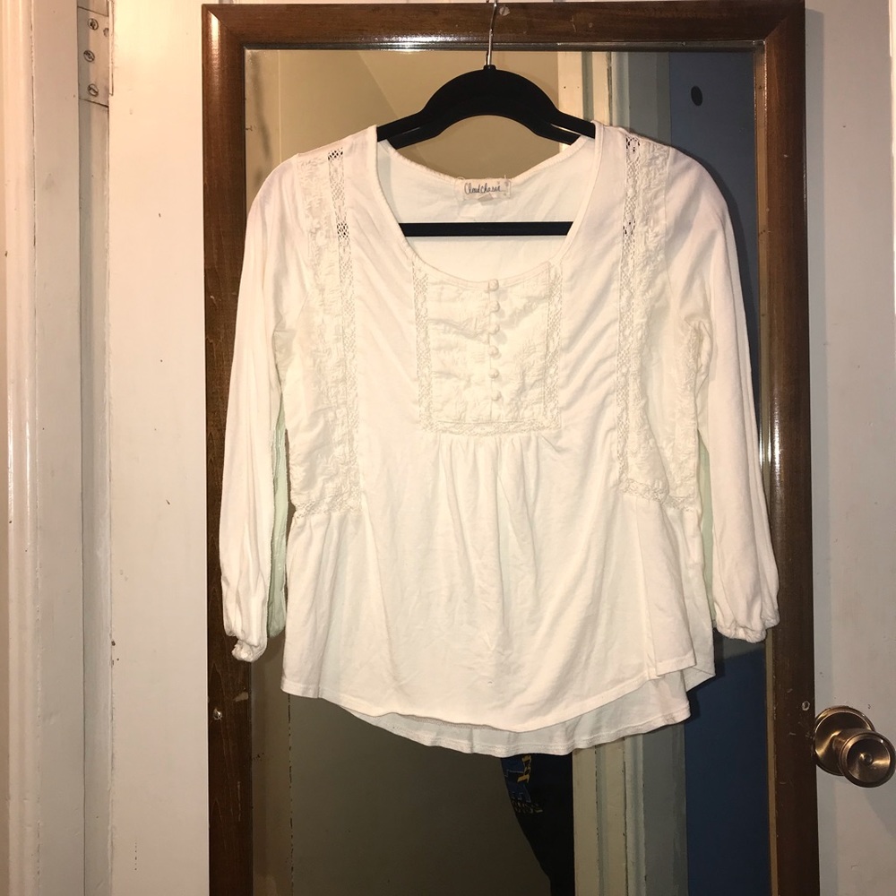 Cream colored blouse